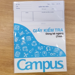 Giấy kiểm tra campus dòng kẻ ngang 25 tờ đôi tp-br70g-25
