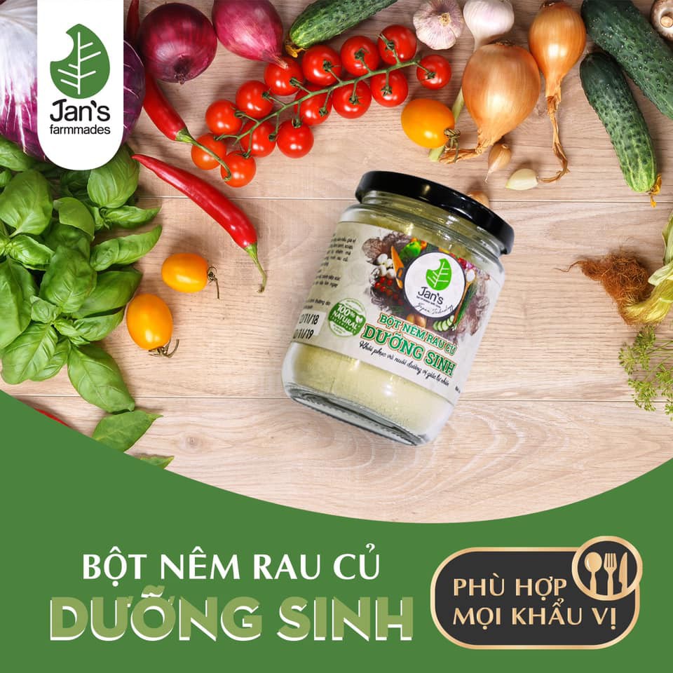 Bột Nêm Rau Củ Dưỡng Sinh Jan's giúp Món ăn ngon tự nhiên _ 125g