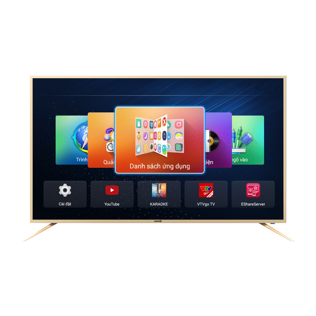 Smart Tivi 4K 55 inch Asanzo 55UV8 Android TV ( Có khiển giọng nói đi kèm)