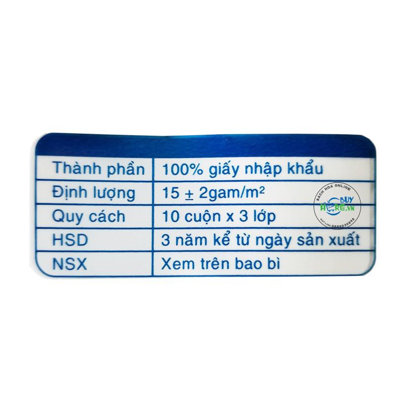 Giấy đa năng Lency baby 10 cuộn 3 lớp