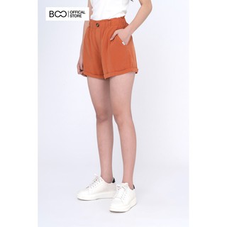 Quần Short BOO Đùi Nữ Dáng Chữ A Trơn Cạp Chun Gập Gấu Nhiều Màu