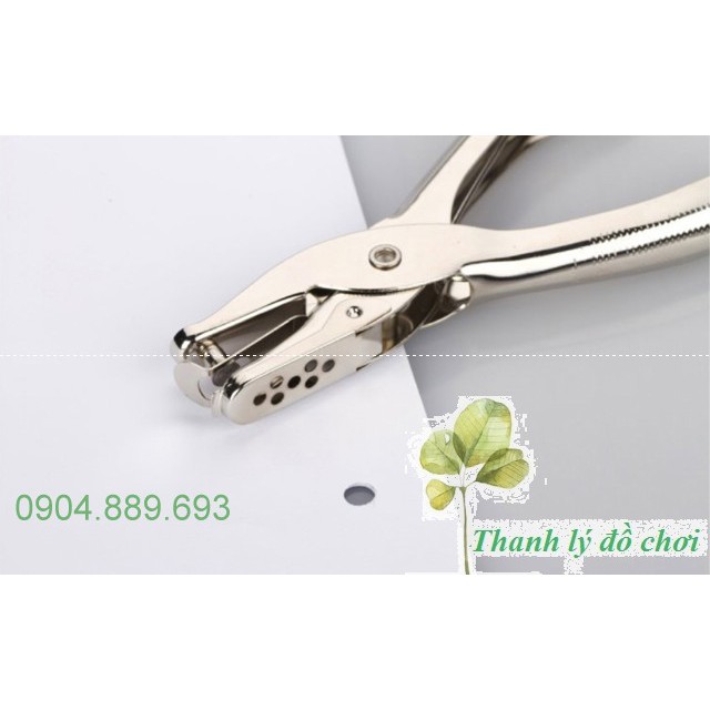 Kìm bấm lỗ giấy, bấm 1 lỗ đơn làm thẻ học, giáo cụ dạy trẻ
