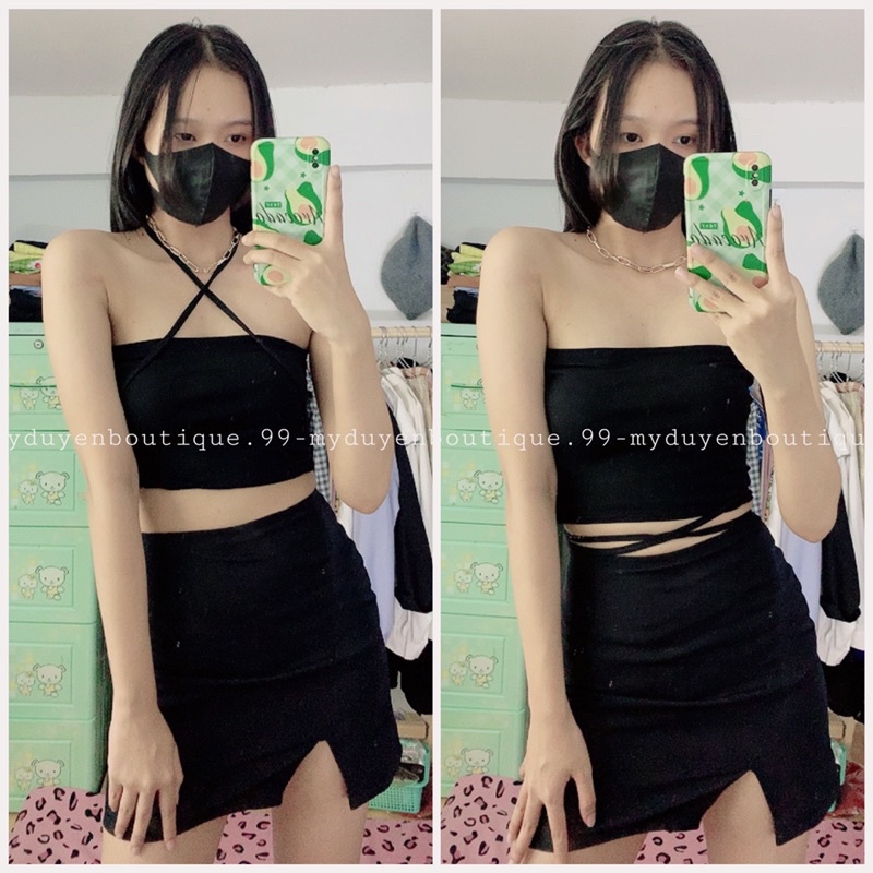 Áo Croptop Ống Trơn Cột Eo Siêu Đẹp Và Sexy Chất Borip Đẹp | BigBuy360 - bigbuy360.vn
