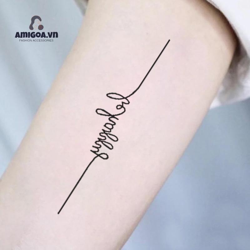 ✨✨Miếng Dán Hình Xăm Chữ Cái Tiếng Anh Thời Trang