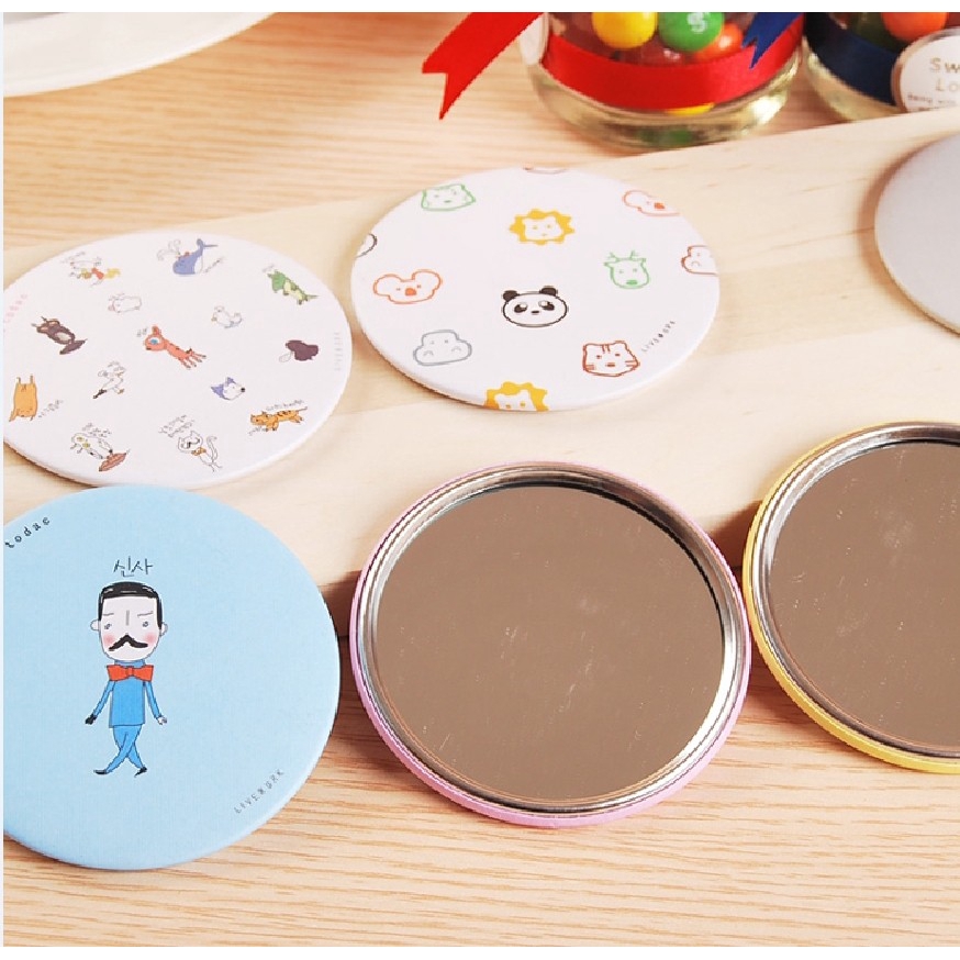 Gương Trang Điểm Hình Tròn Cỡ Nhỏ Kiểu Hàn Quốc Dễ Thương Cho Nữ