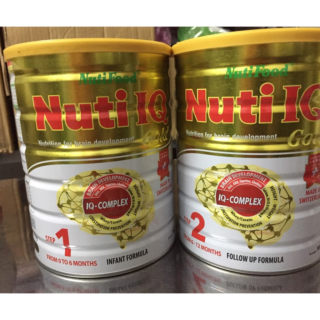 Sữa Nuti IQ Gold Step 1- Step 2 900g Nutifood