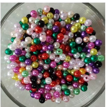 10/25/50gam hạt cườm, hạt bẹt nhựa có lỗ đủ màu size 4mm