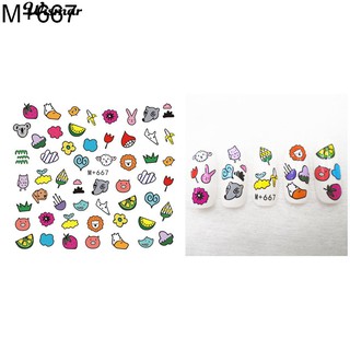 [Hàng mới về] Sticker dán móng hoạt hình nghệ thuật