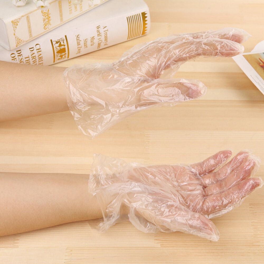 Set 50 / 100 Găng Tay Nhựa Plastik Pakai Buang Dùng Một Lần