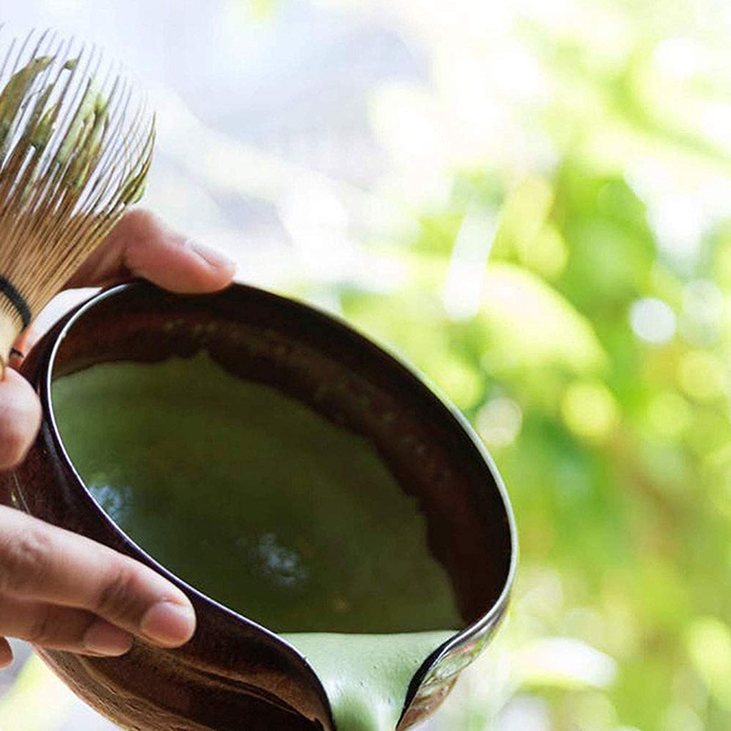 Bộ 4 dụng cụ pha trà matcha bằng tre kèm 100 giá đỡ tiện dụng
