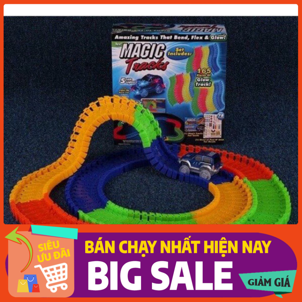 [FREE SHIP] Bộ lắp ghép đường đua ô tô Magic Track 200 miếng (loại lớn)