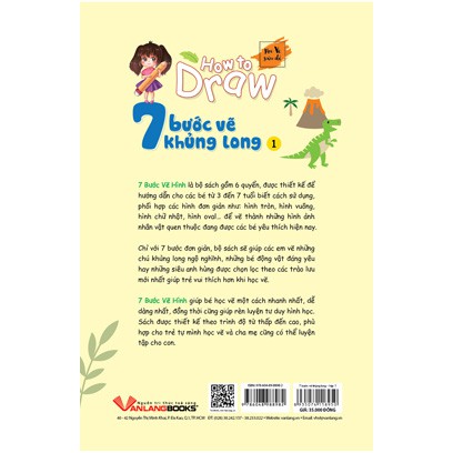 Sách How To Draw - 7 Bước Vẽ Khủng Long - Tập 1 - VLG