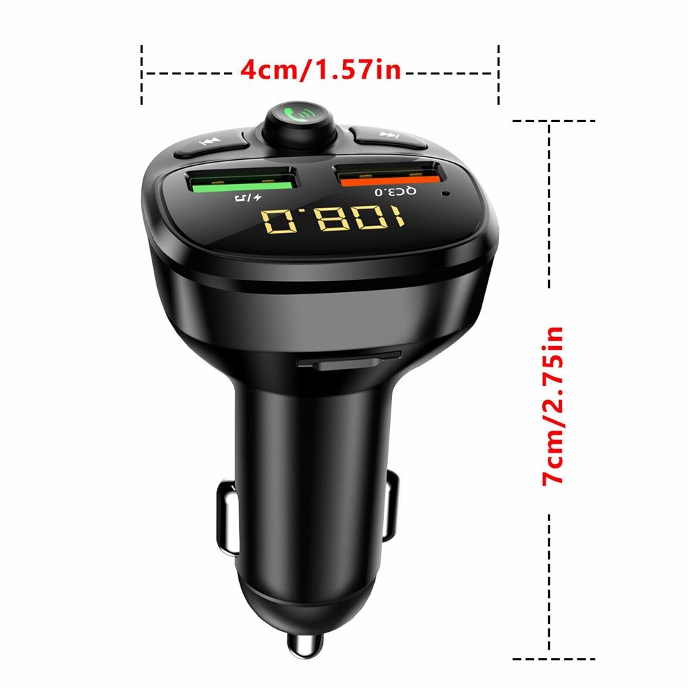 Củ Sạc Trên Ô Tô Thông Minh 5.0 Fm Transmitter Qc 3.0