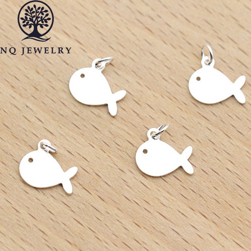 Charm bạc hình con cá treo - Charm bạc treo hình con cá