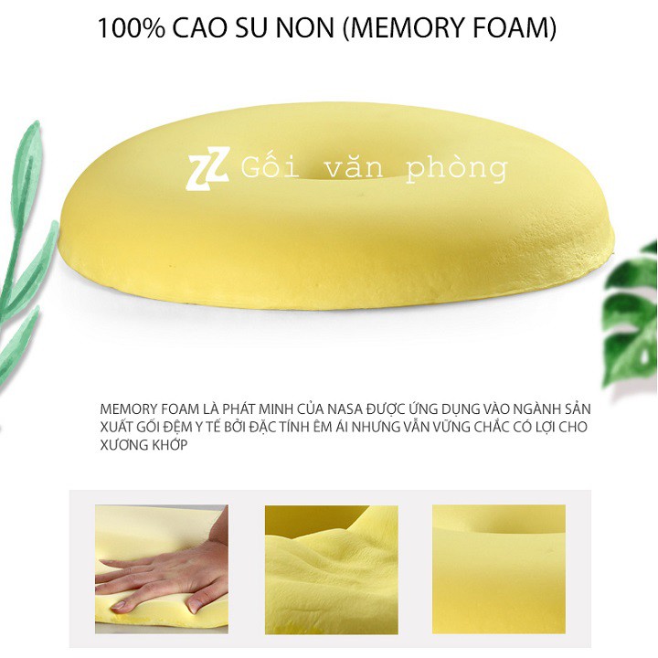 Gối (Nệm) Lót Ghế Cao Su Non Cho Người Bệnh Trĩ ZURI PILLOW - GLM06 Chống Ê Nhức Mông, Đau Xương Cụt.