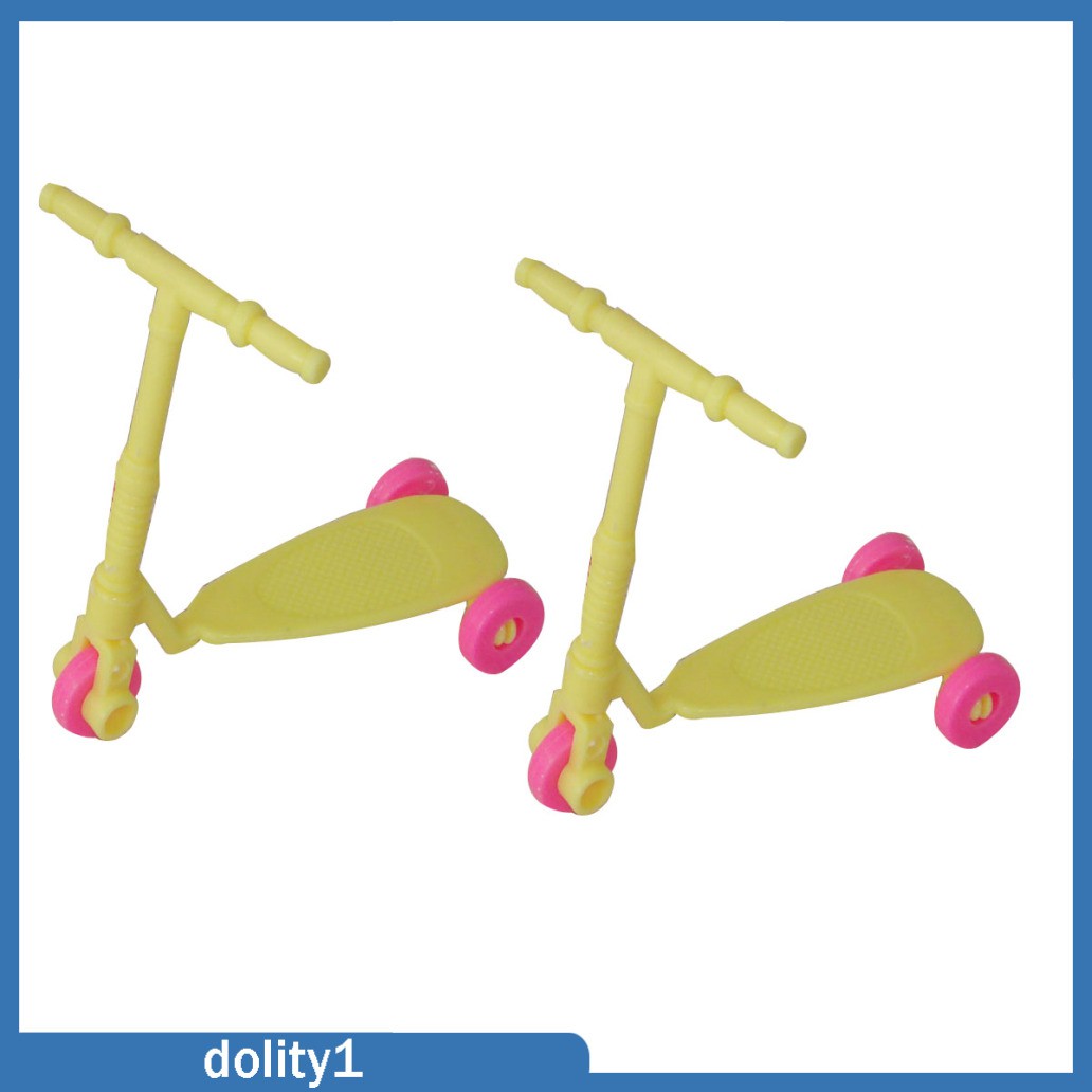 Set 2 Xe Scooter Đồ Chơi Cho Búp Bê Màu Sắc Ngẫu Nhiên