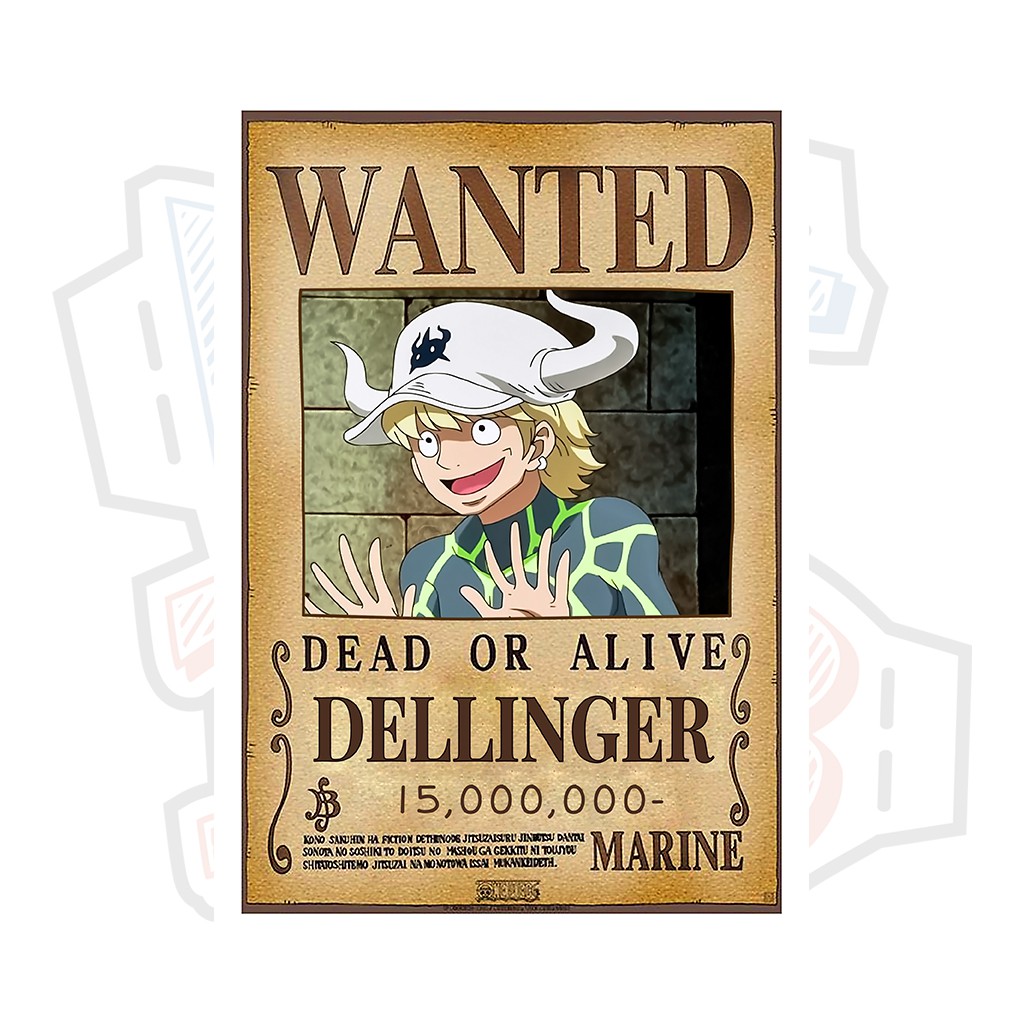 Poster truy nã Dellinger  - One Piece
