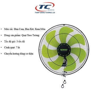Quạt treo tường Senko 7 cánh TC1622 (giao màu ngẫu nhiên)