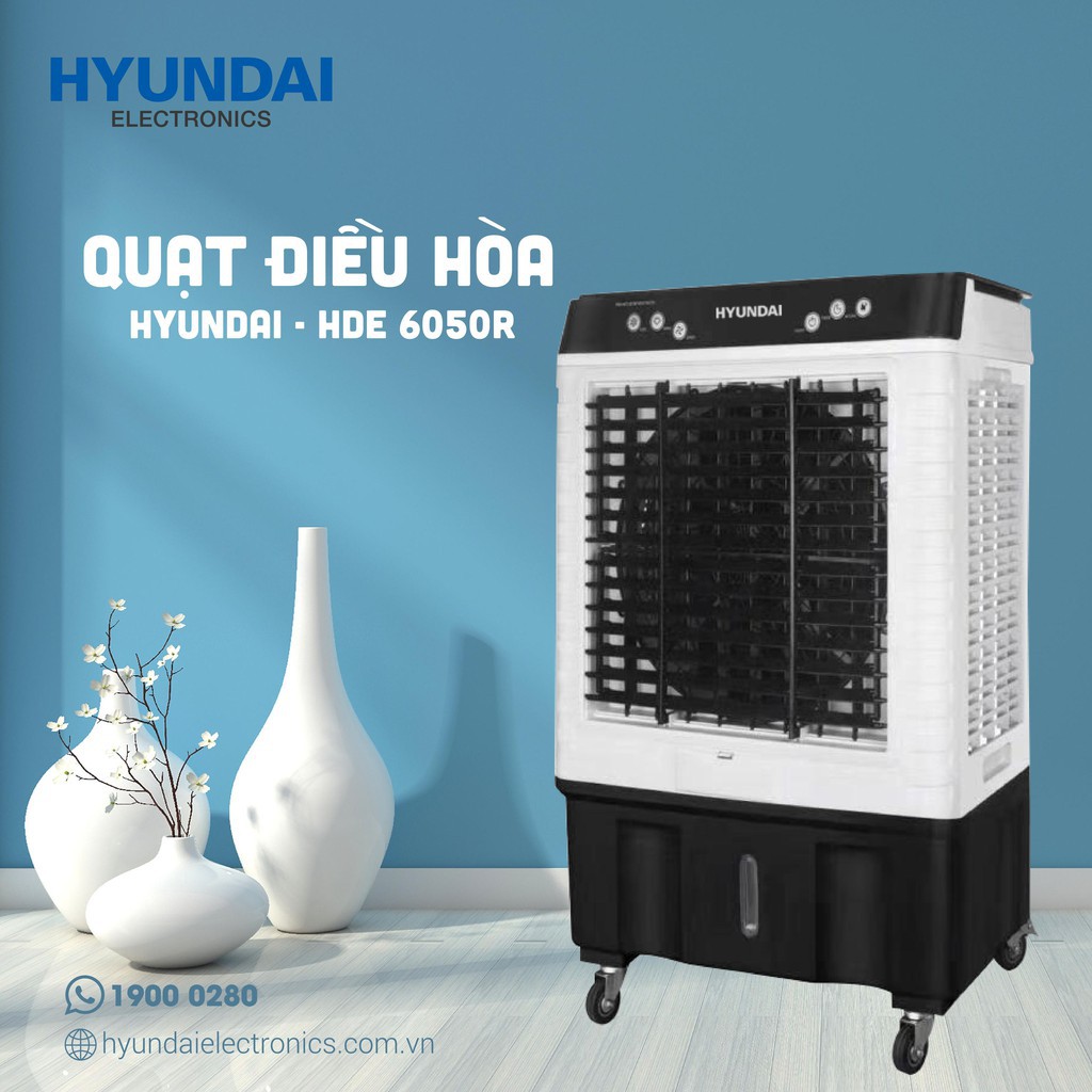 Quạt hơi nước điều hòa Hyundai HDE 6050, Dung Tích 50L làm mát cực nhanh