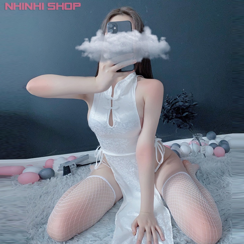 Đầm ngủ sexy váy ngủ gợi cảm cách tân đan dây cosplay cô gái trung hoa tặng kèm quần chip quyến rũ DA24