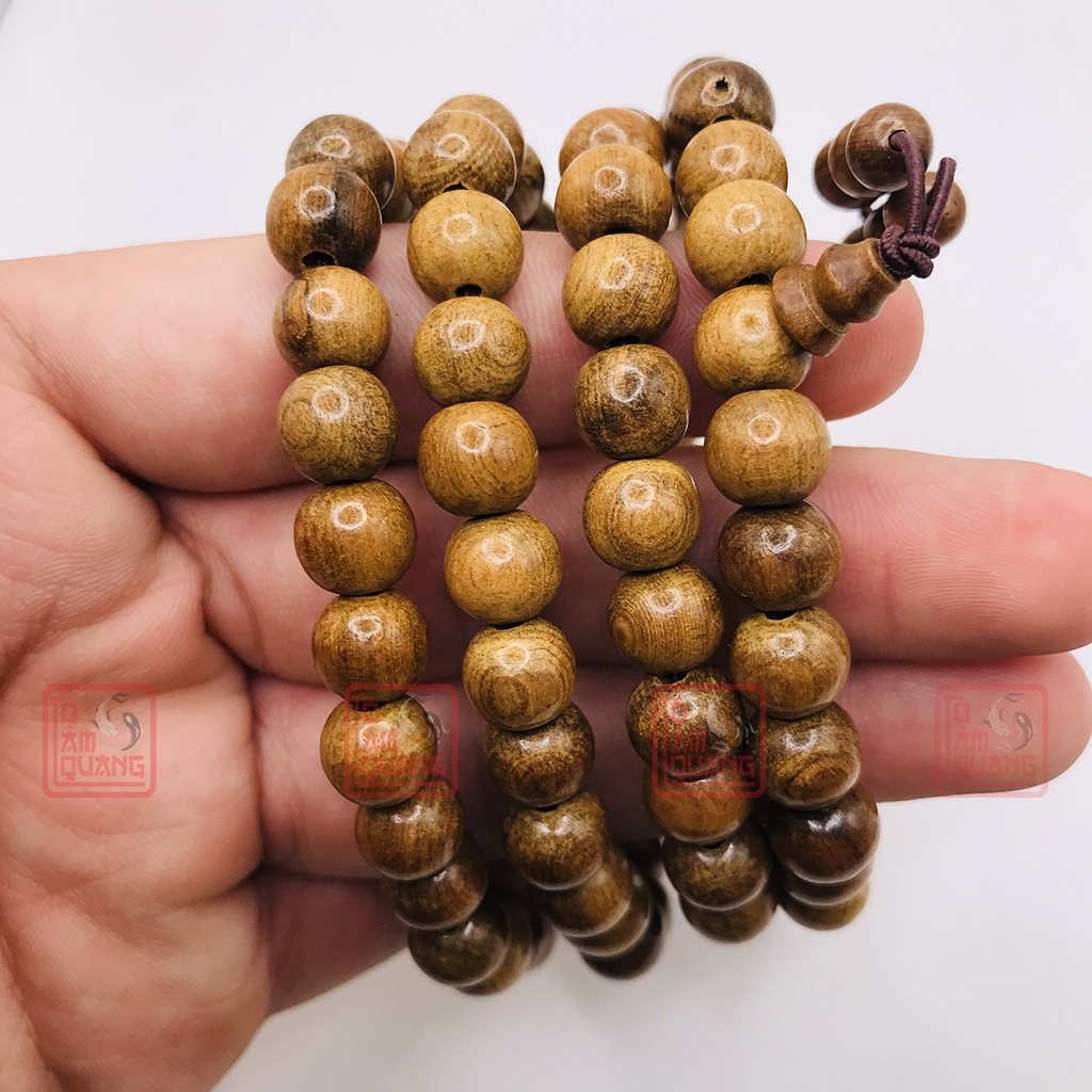 Vòng tay phong thủy gỗ bách chuỗi tràng 108 hạt nam nữ đẹp rẻ hạt tròn mùi thơm tự nhiên - may mắn sức khỏe tài lộc
