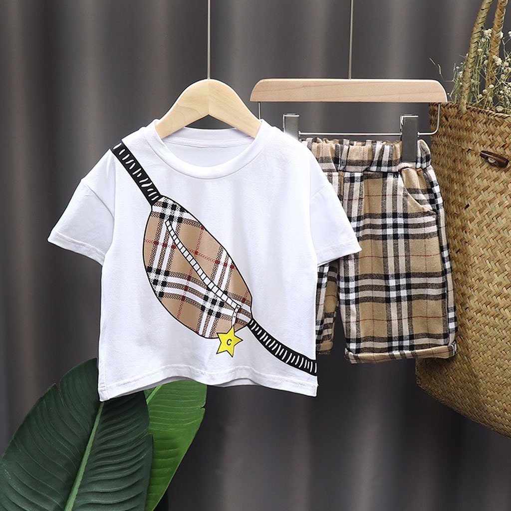 Bộ Quần Áo Bé Trai, Bộ Cộc Tay Cho Bé Chất Cotton In Hình Túi Cho Bé Từ 7-18 kg - LILA KIDS