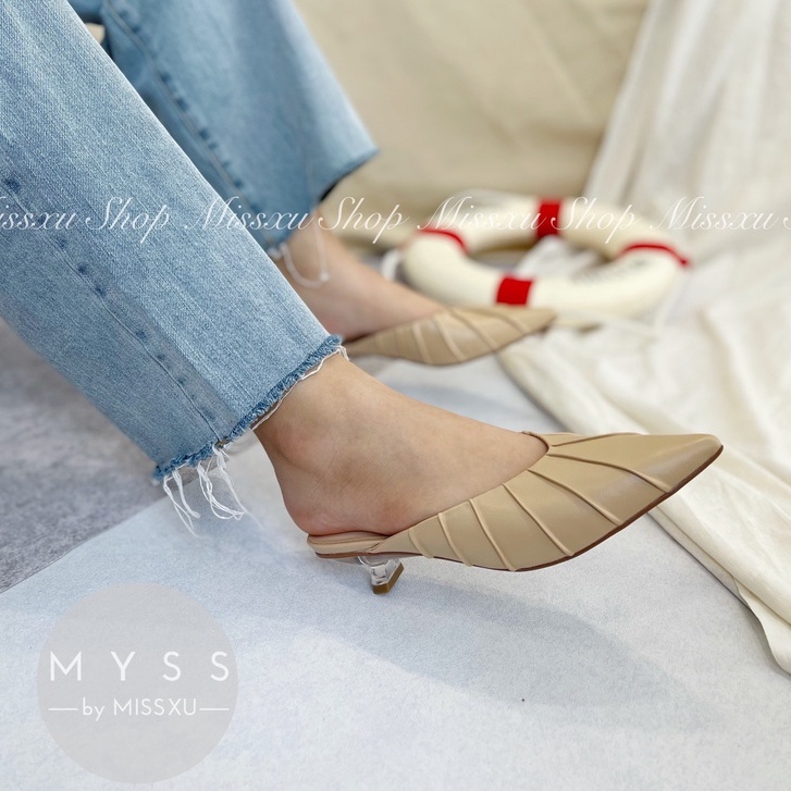 Giày sục nữ mũi nhọn gót nhí 3cm thời trang MYSS - SU100