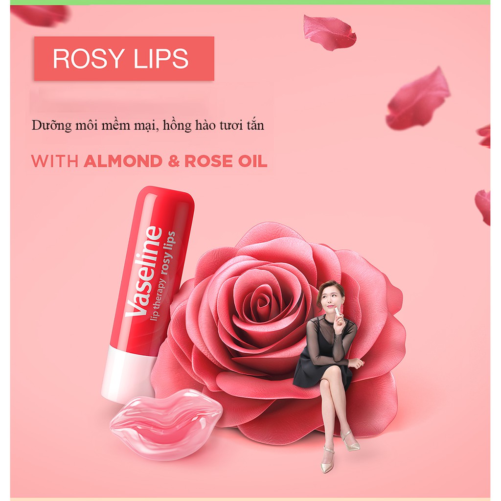 Son dưỡng môi Vaseline dạng thỏi Lip Therapy Stick 4.8G - HKT Shop Hàng Nhập Khẩu