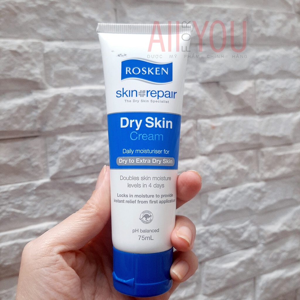 ROSKEN Dry Skin Cream 75mL & 400mL - Kem Dưỡng Ẩm Phục Hồi Da Khô Và Kích Ứng.