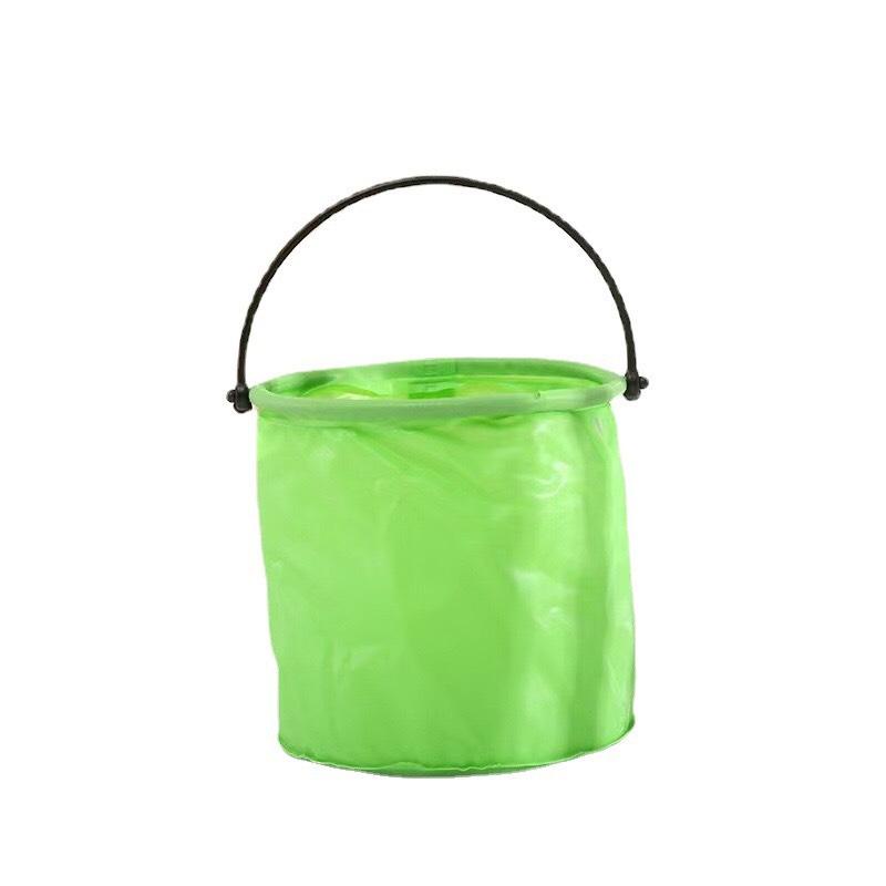 Xô gấp đa năng đựng nước ( màu ngẫu nhiên) cát, đồ chơi đi biển, dụng cụ chứa đồ đi câu cá cỡ nhỏ đơn giản