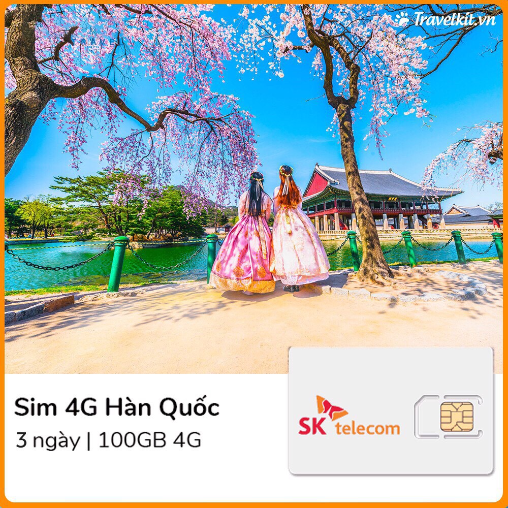 SIM DU LỊCH 4G HÀN QUỐC - 100GB