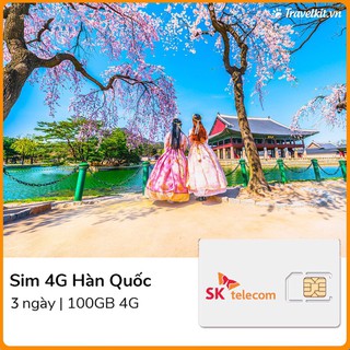 Sim du lịch 4g hàn quốc - 100gb