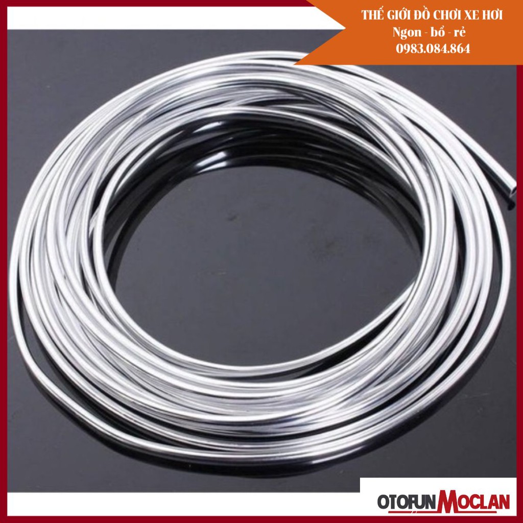 [ Cuộn 15m]  Nẹp viền chữ U mạ Crom trang chống va đập và trang trí nội ngoại thất ô tô