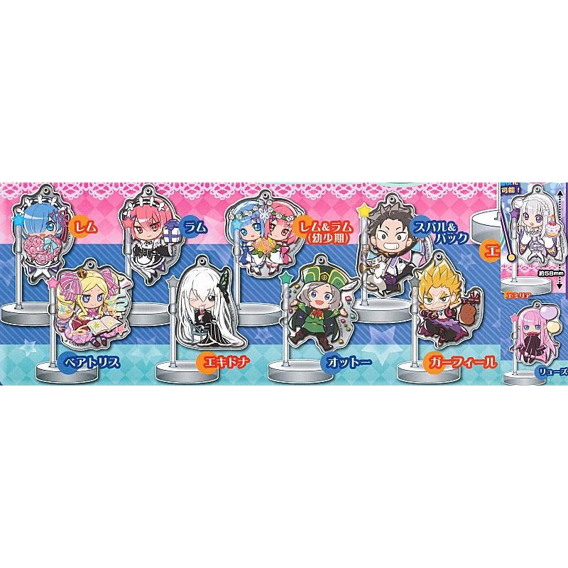 Đồ chơi Gacha móc khóa mô hình Re:ZeRo có đế 6cm cập nhật thường xuyên HIMECHAN