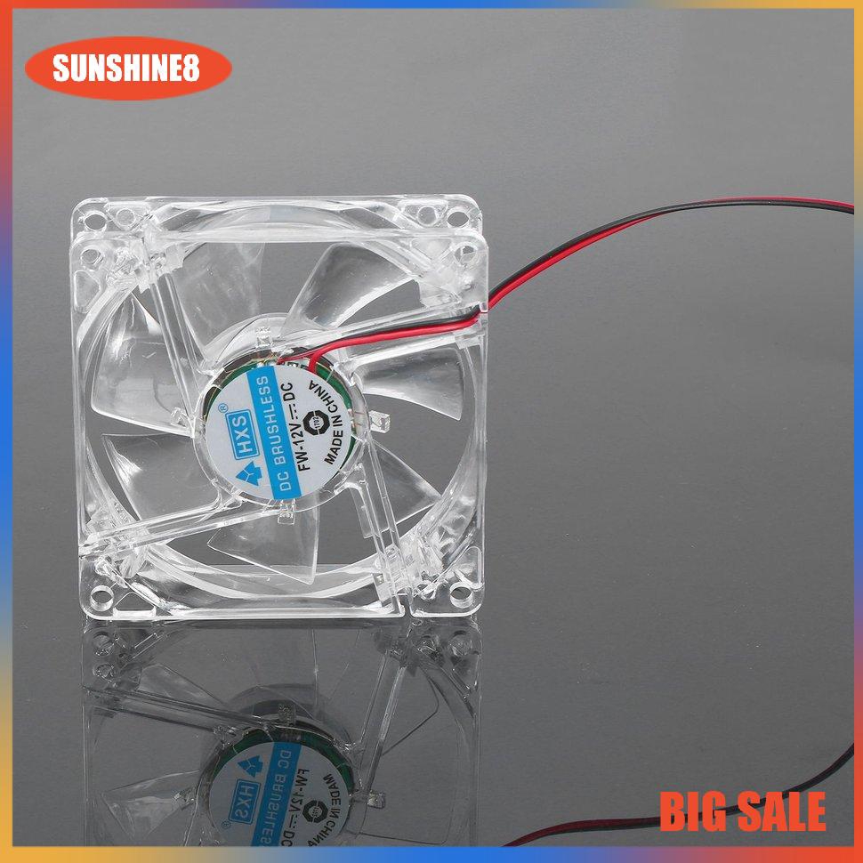 Quạt Tản Nhiệt Tích Hợp Đèn Led 8025 12v Cho Máy Tính