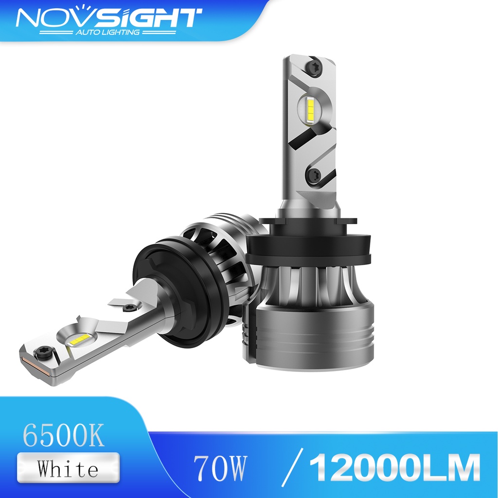 Cặp bóng đèn pha LED NOVSIGHT N55 H11 12000LM 70W 6500K H11 H4 H7 cho xe hơi