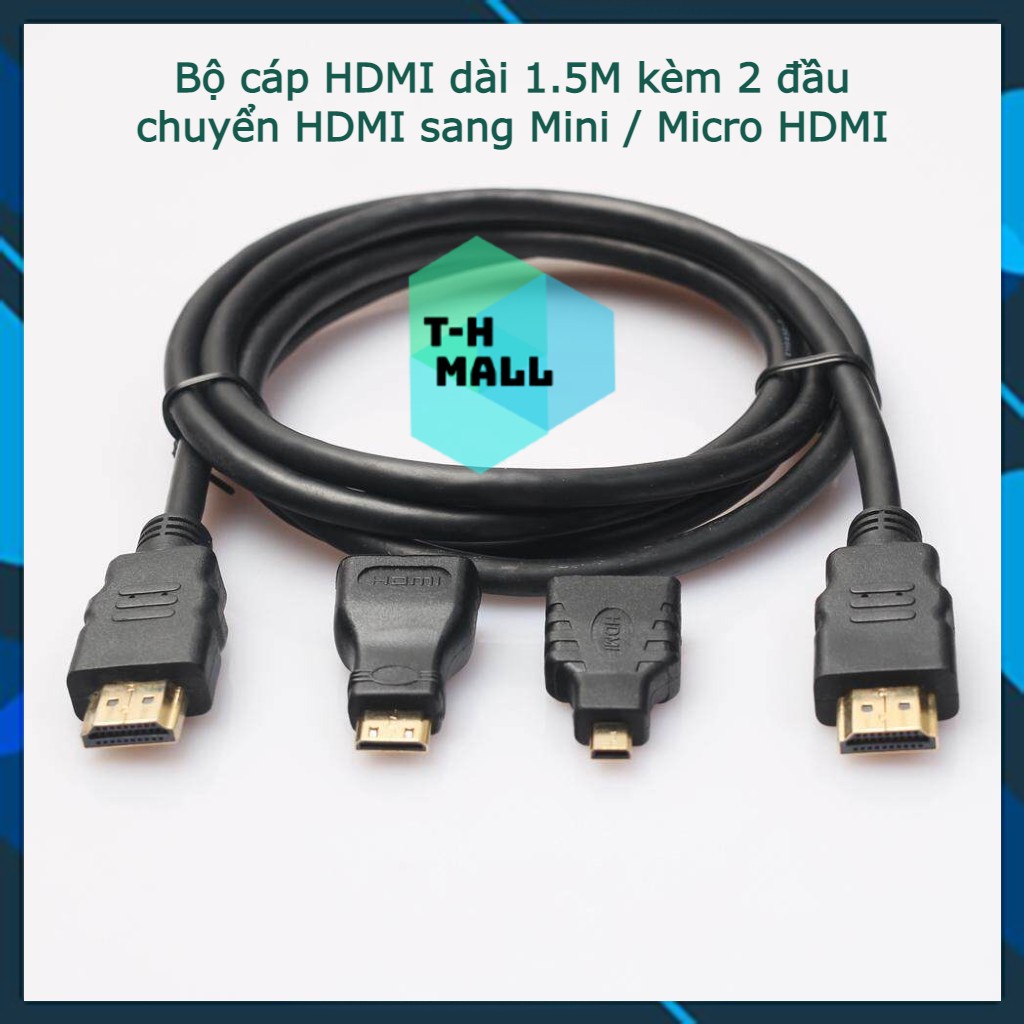 Cáp Chuyển Đổi HDMI Sang Mini/Micro HDMI Tốc Độ Cao 3 Trong 1 Dành Cho PC TV PS4