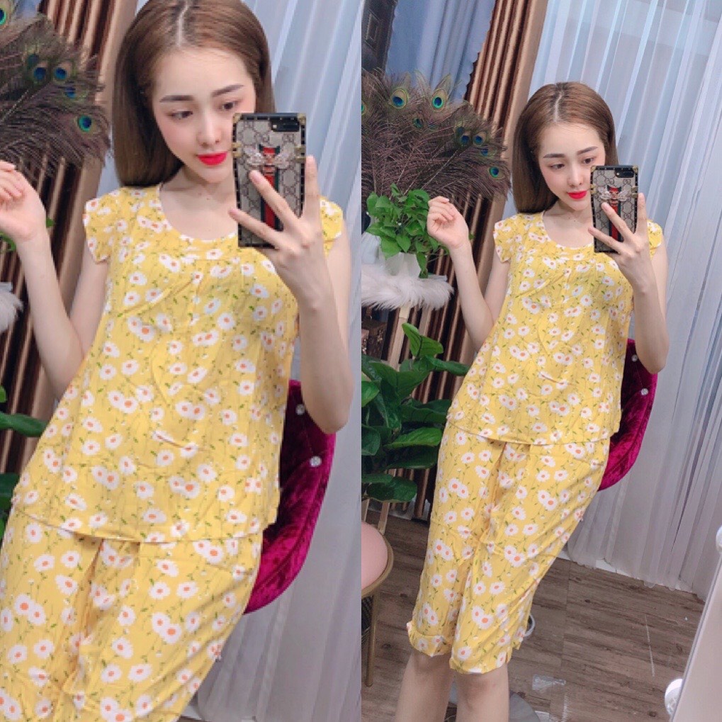 ĐỒ BỘ TOLE NỮ MẶC NHÀ HOA NHÍ (ẢNH THẬT KÈM VIDEO), GIAO HOA NGẪU NHIÊN - TL22