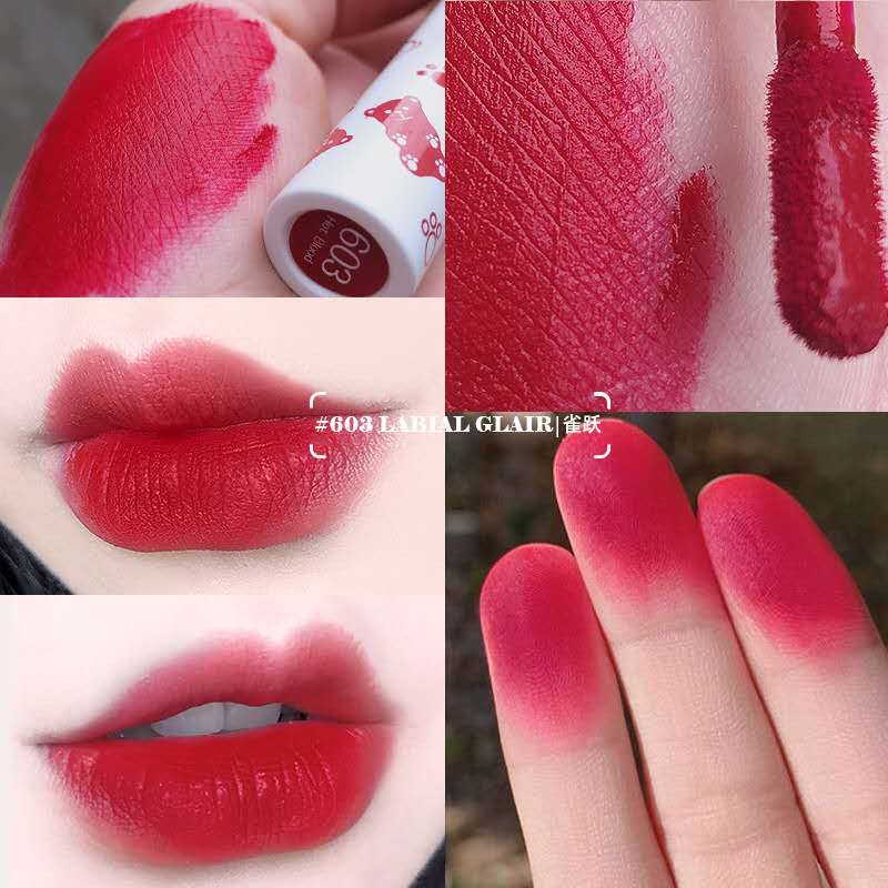 [Hàng mới về] Son Kem Lì Không Phai Vỏ Hình Gấu Dễ Thương Cho Unisex | BigBuy360 - bigbuy360.vn