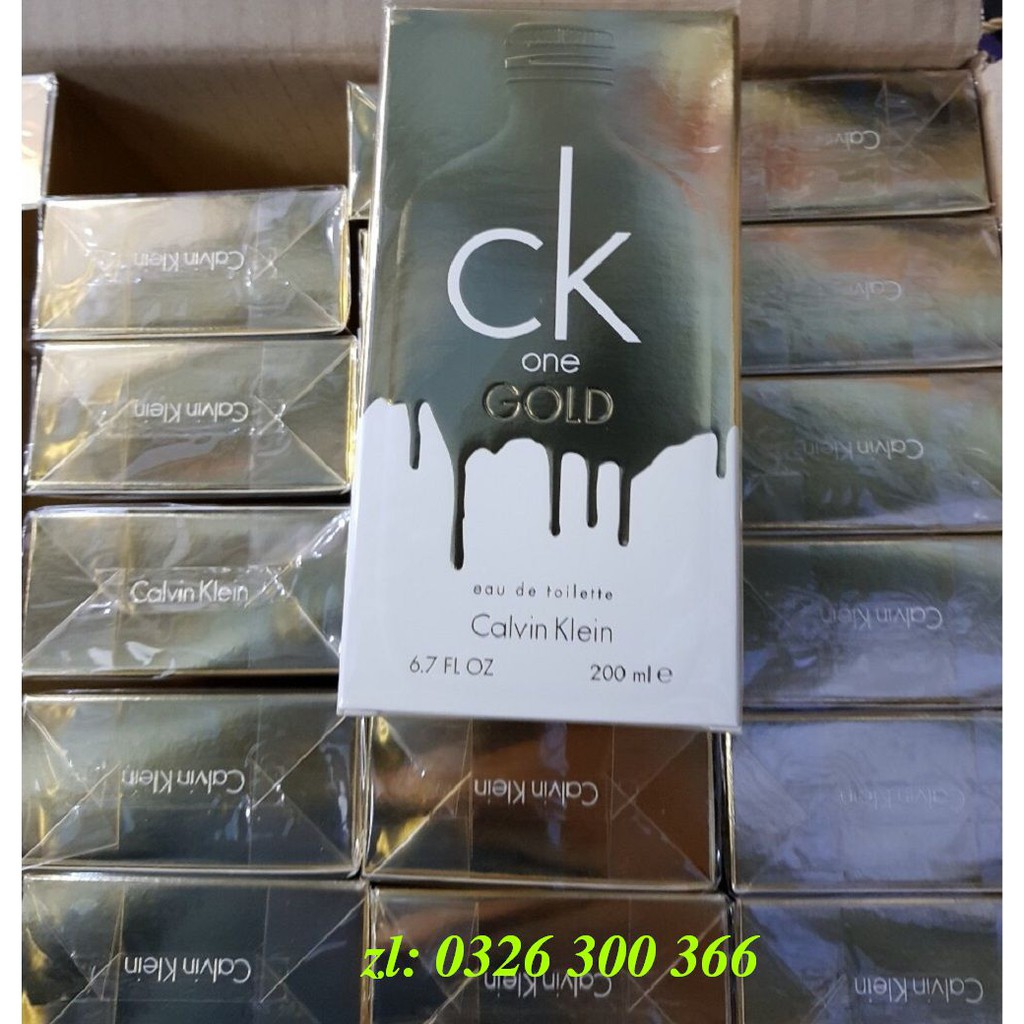 Nước Hoa Unisex 200Ml Calvin Klein Ck One Gold Chính Hãng.