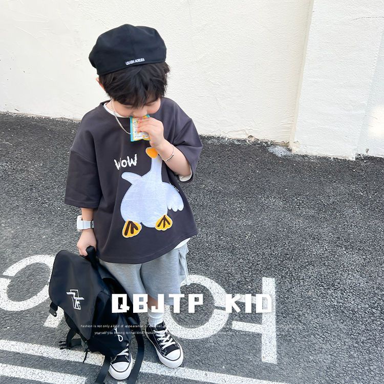 Bộ Đồ Thể Thao Áo Thun Tay Ngắn Phong Cách Thời Trang Hàn Quốc Nhật Bản Mới 2022 Dành Cho Bé Trai