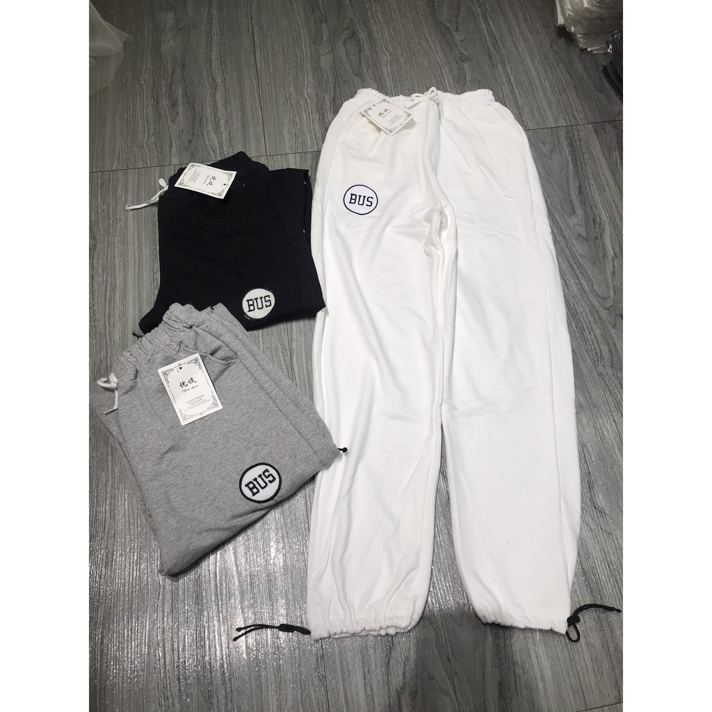 Quần jogger bus thể thao unisex ống rộng rút dây trẻ trung cá tính/ Quần thun nam nữ dáng suông siêu hàn quốc_ranstore | BigBuy360 - bigbuy360.vn