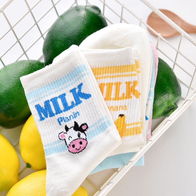 Vớ cổ trung milk trái cây