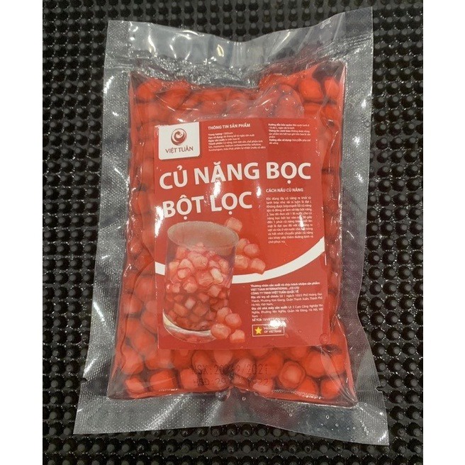 Thạch Hạt Lựu Làm Sẵn - Củ Năng Bọc Bột Lọc - Sương Sa Hạt Lựu Làm Sẵn Gói 250gr
