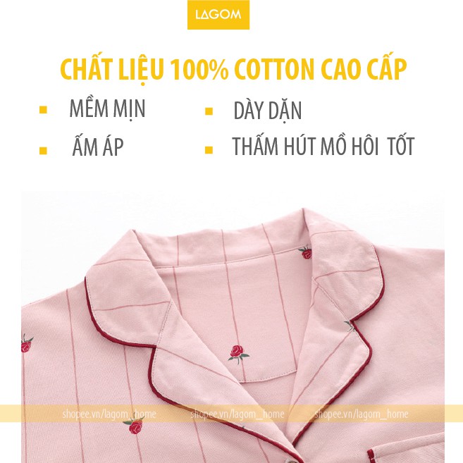 [50 MẪU] Đồ Bộ Mặc Nhà Nữ Dài Tay Thu Đông | Bộ Mặc Nhà Cotton 100% [Ảnh &amp; Video Thật]