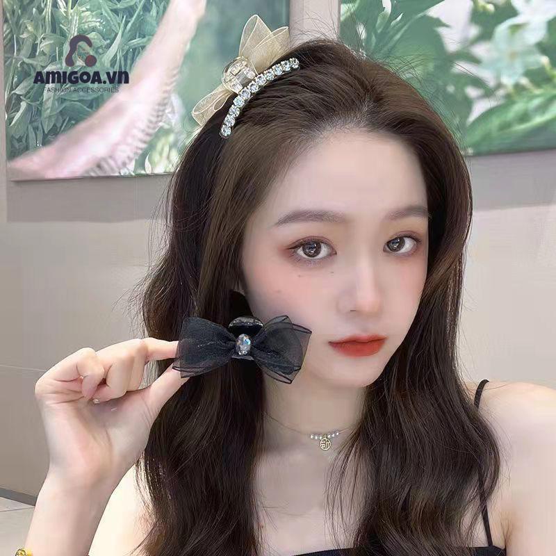 ✨✨Kẹp Tóc Nơ Hai Mặt Cố Định Tóc Dành Cho Trẻ Em