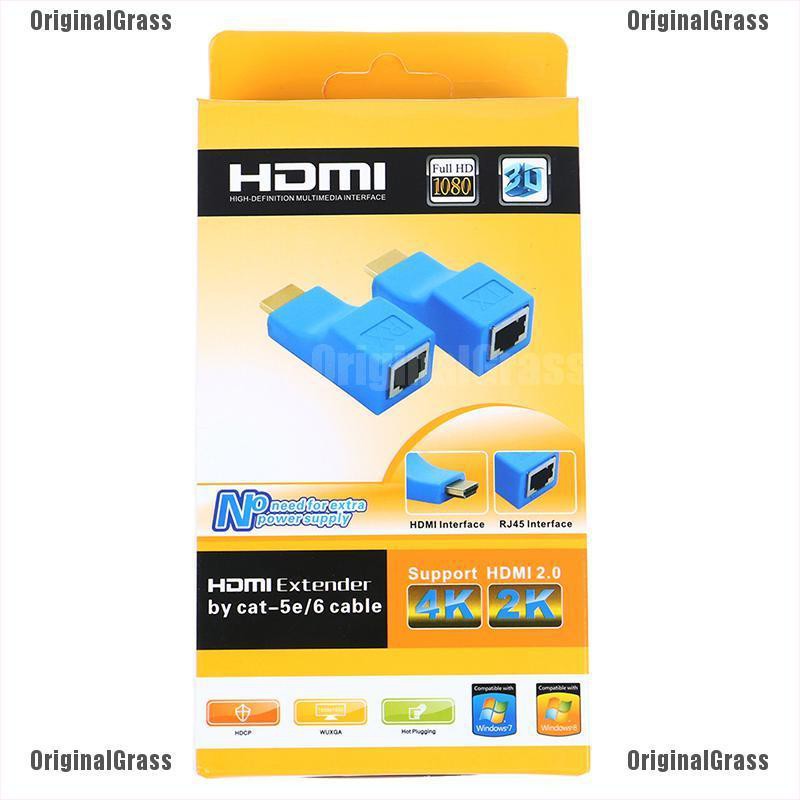 Bộ 2 đầu khuếch đại chuyển đổi dây mạng hdmi 1080p sang rj45 cat 5e / 6