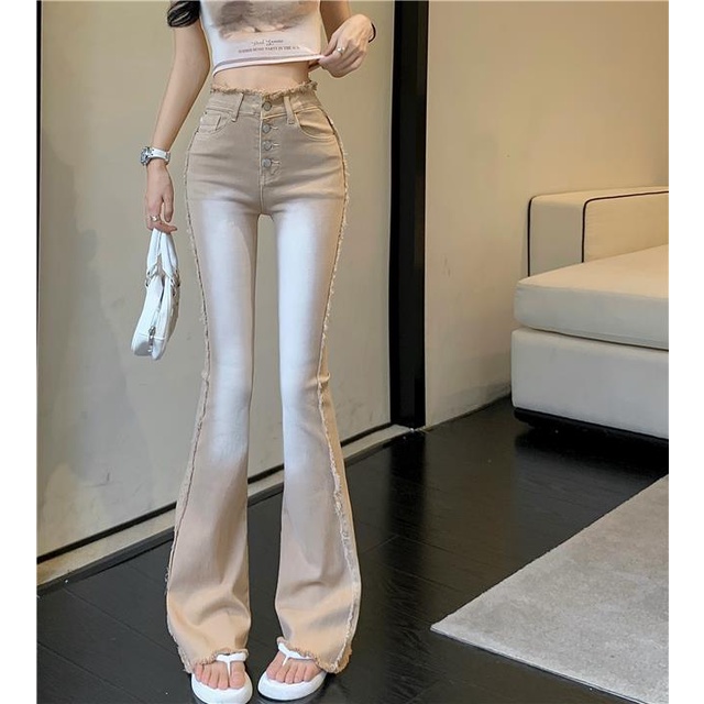 Quần Jean Ống Rộng Lưng Cao Phong Cách Retro Thời Trang Mùa Hè Mới 2022 Dành Cho Nữ