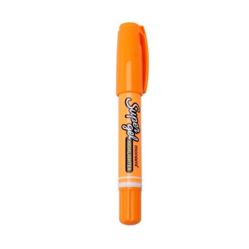 Bút dạ quang,bút Highlighter Super Gel chính hãng Monami,dạng sáp,đầu vặn xoay,nhanh khô, không lem