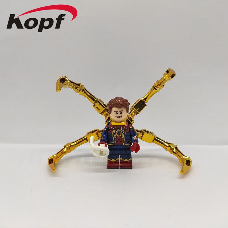 Minifigures Nhân Vật Người Nhện Spider Man Phiên Bản Siêu Đẹp Hiệu Ứng Sơn Bóng Kèm 2 Đầu KF1199